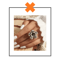 Grote zilveren bloemen ring